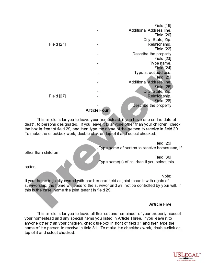 Preview Mutual Wills Package of Last Wills and Testaments for Man and Woman living together not Married with Adult Children
