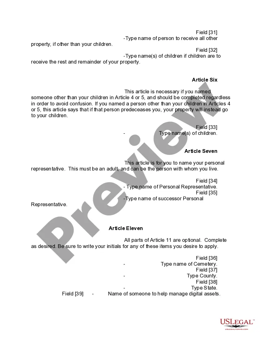 Preview Mutual Wills Package of Last Wills and Testaments for Man and Woman living together not Married with Adult Children