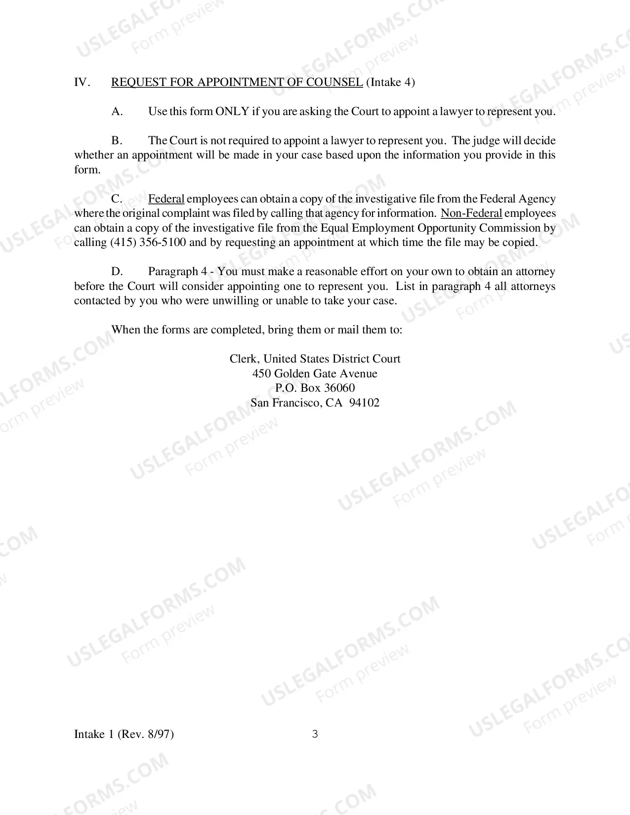 Preview Employment Discrimination Complaint