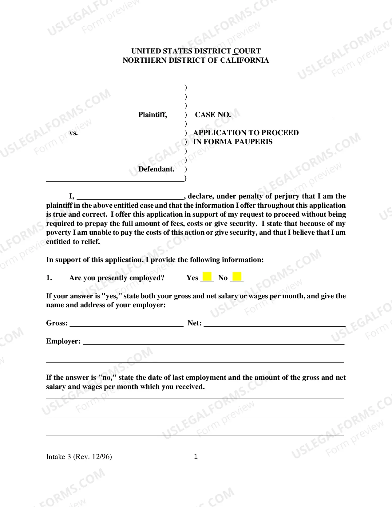 Preview Employment Discrimination Complaint