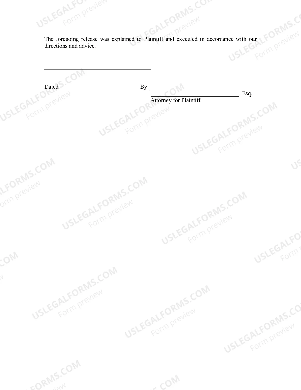Preview Settlement Agreement and Release for Cessation of Advertisement by Fax