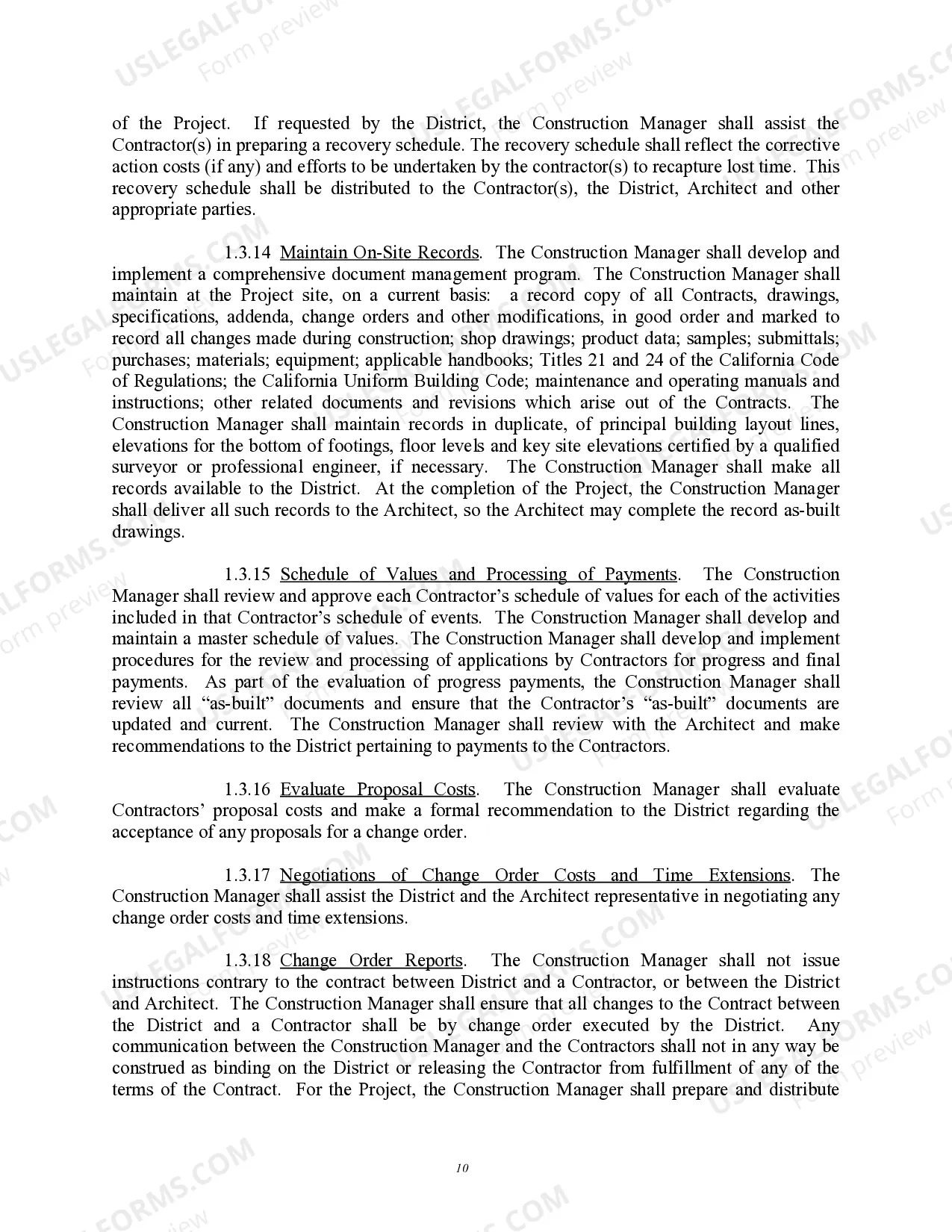 Preview Multi-Prime Construction Management Services Agreement