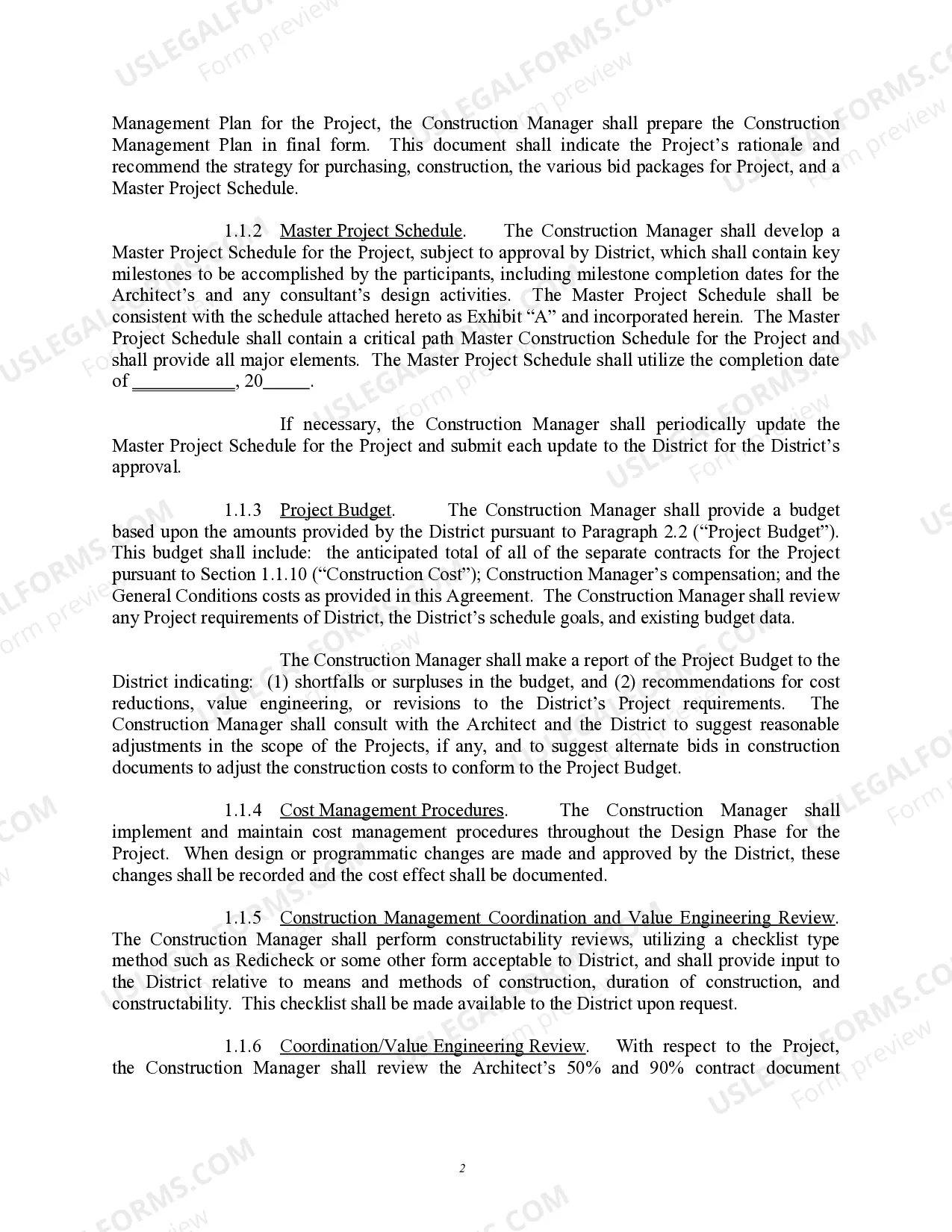 Preview Multi-Prime Construction Management Services Agreement