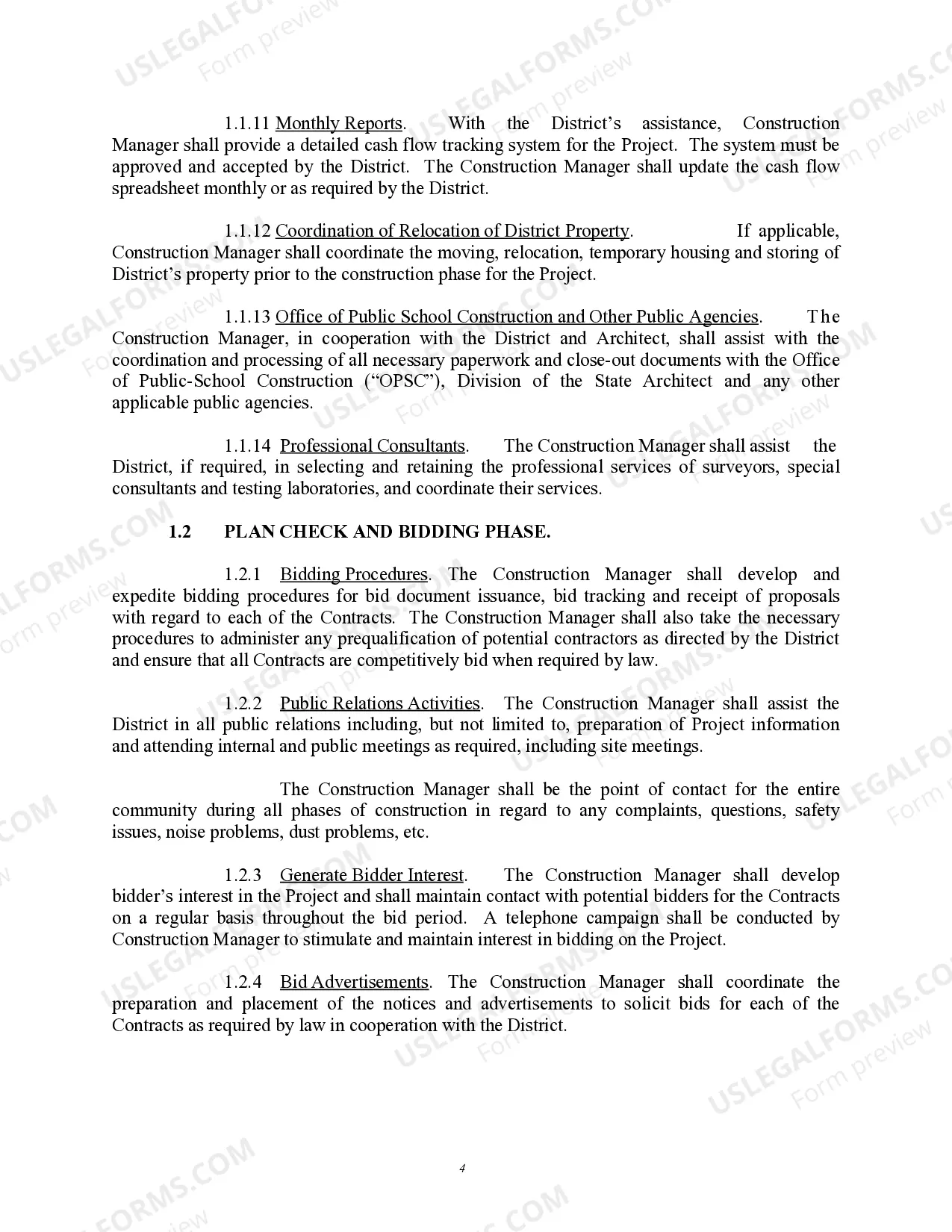 Preview Multi-Prime Construction Management Services Agreement