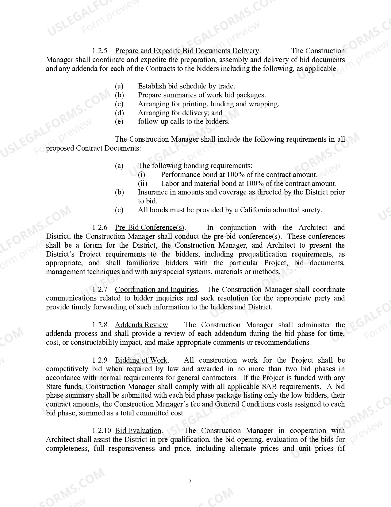 Preview Multi-Prime Construction Management Services Agreement