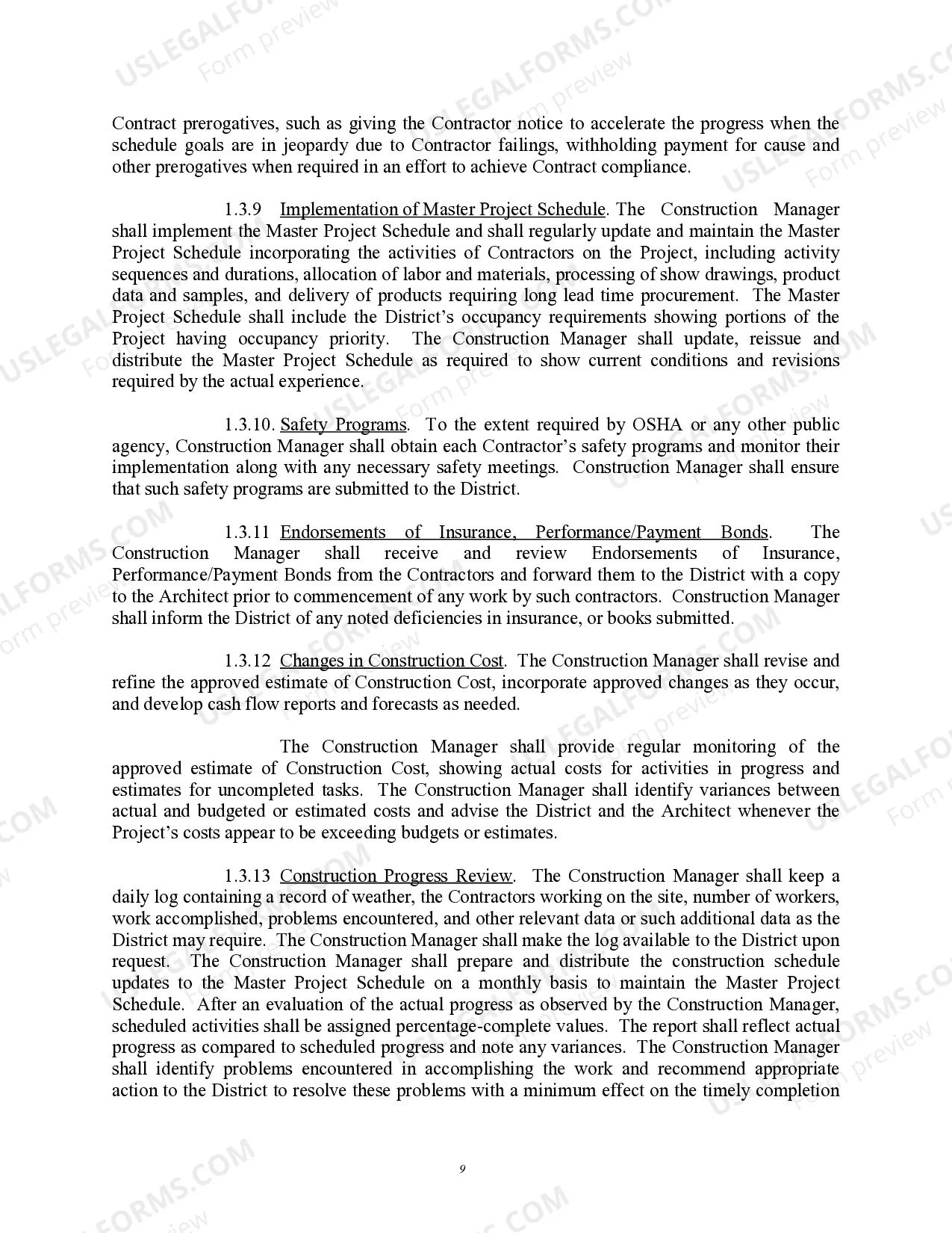 Preview Multi-Prime Construction Management Services Agreement