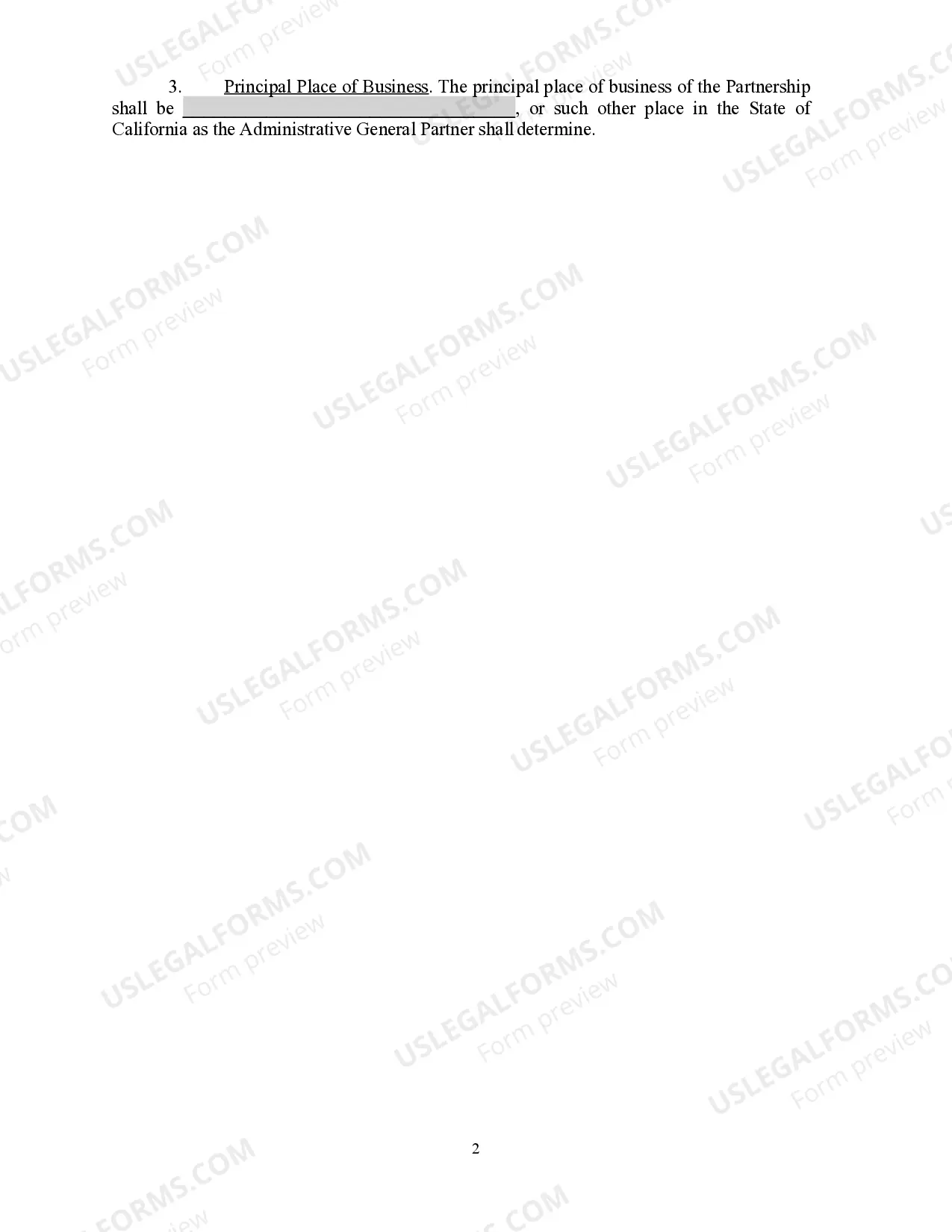 Preview Agreement of Limited Partnership