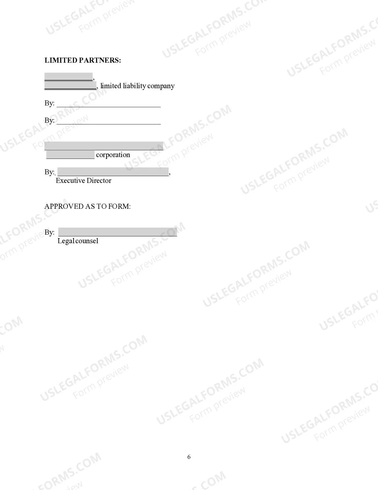 Preview Agreement of Limited Partnership