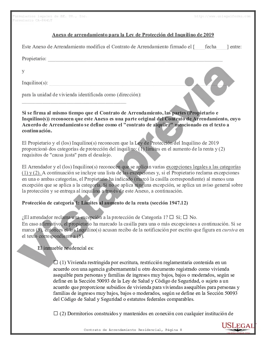 Preview Contrato de arrendamiento de alquiler residencial