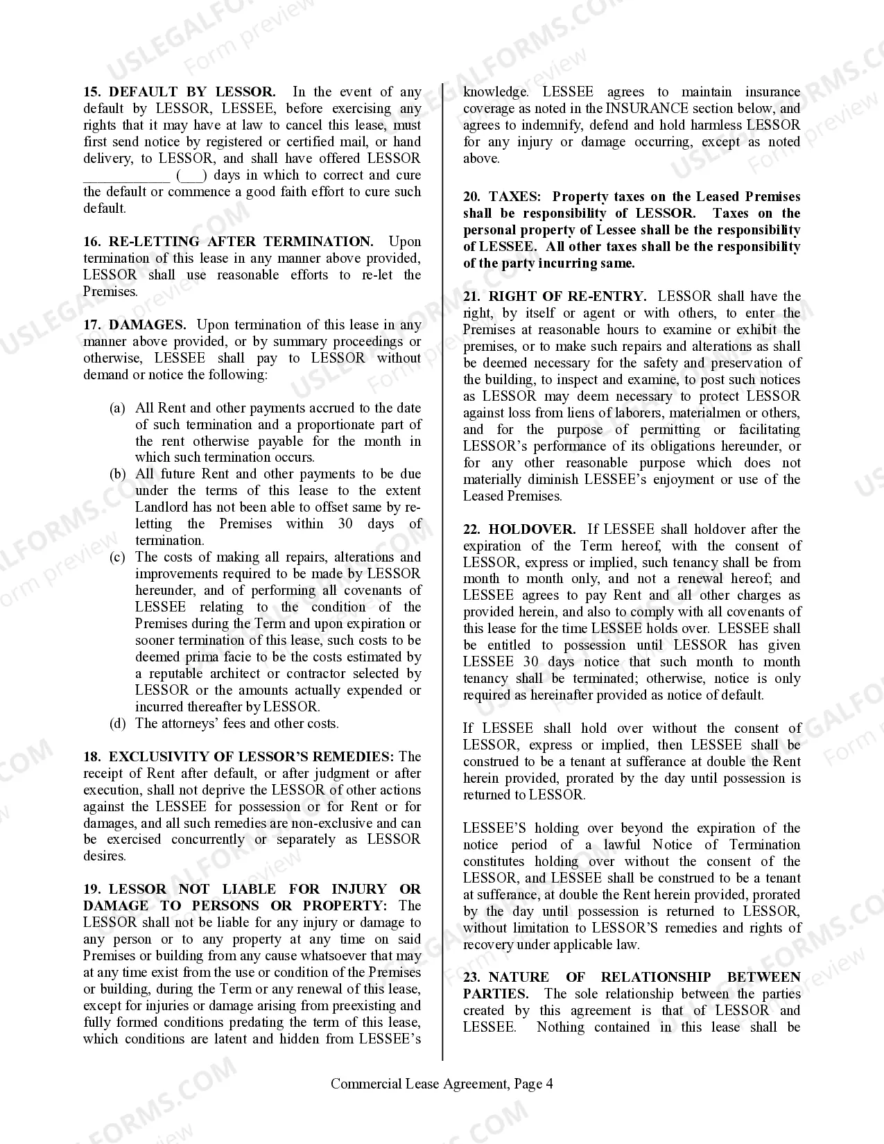 Preview Commercial Building or Space Lease