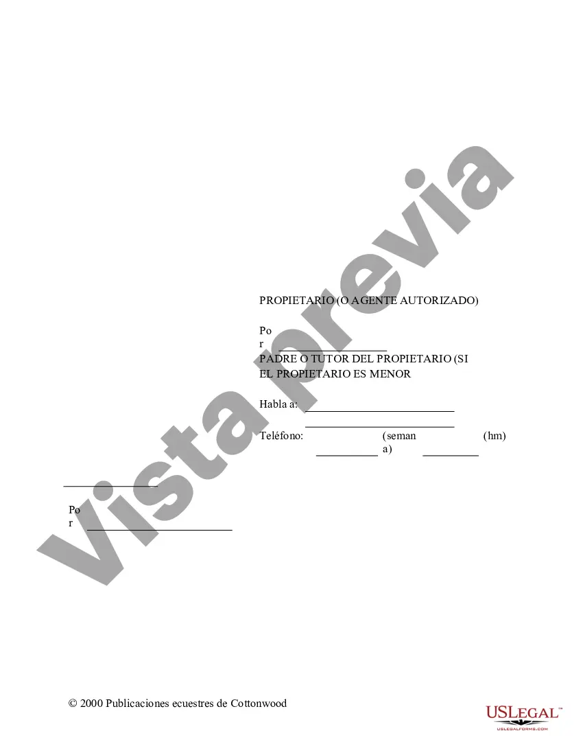 Preview Paquete de formularios equinos de caballos de California