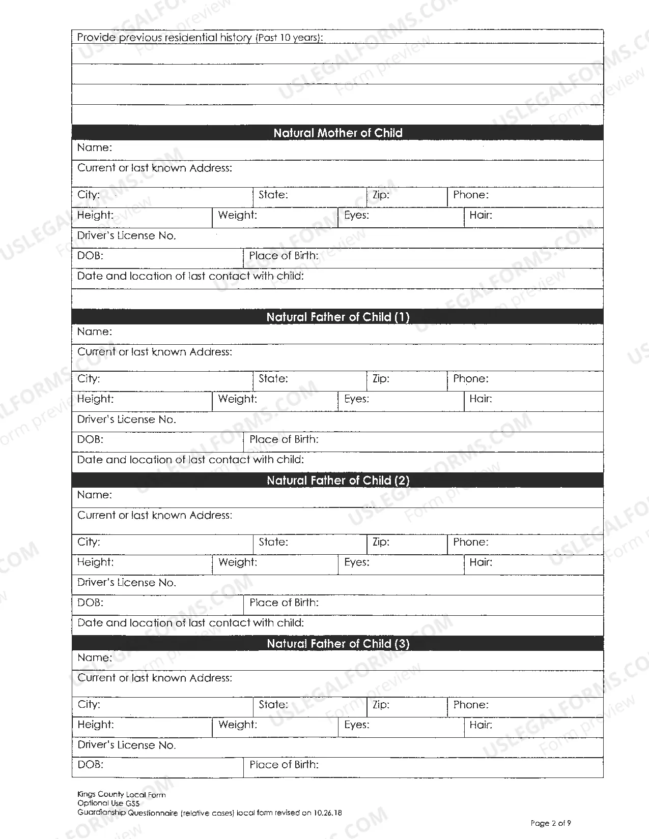 Preview Guardianship Investigation Letter