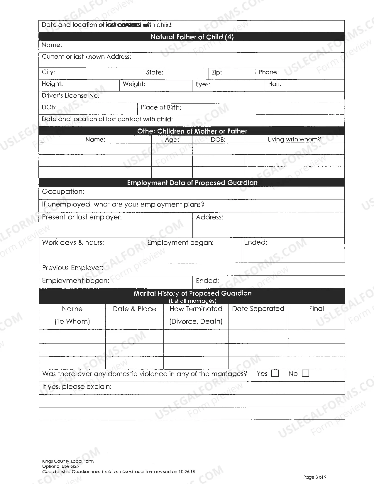 Preview Guardianship Investigation Letter
