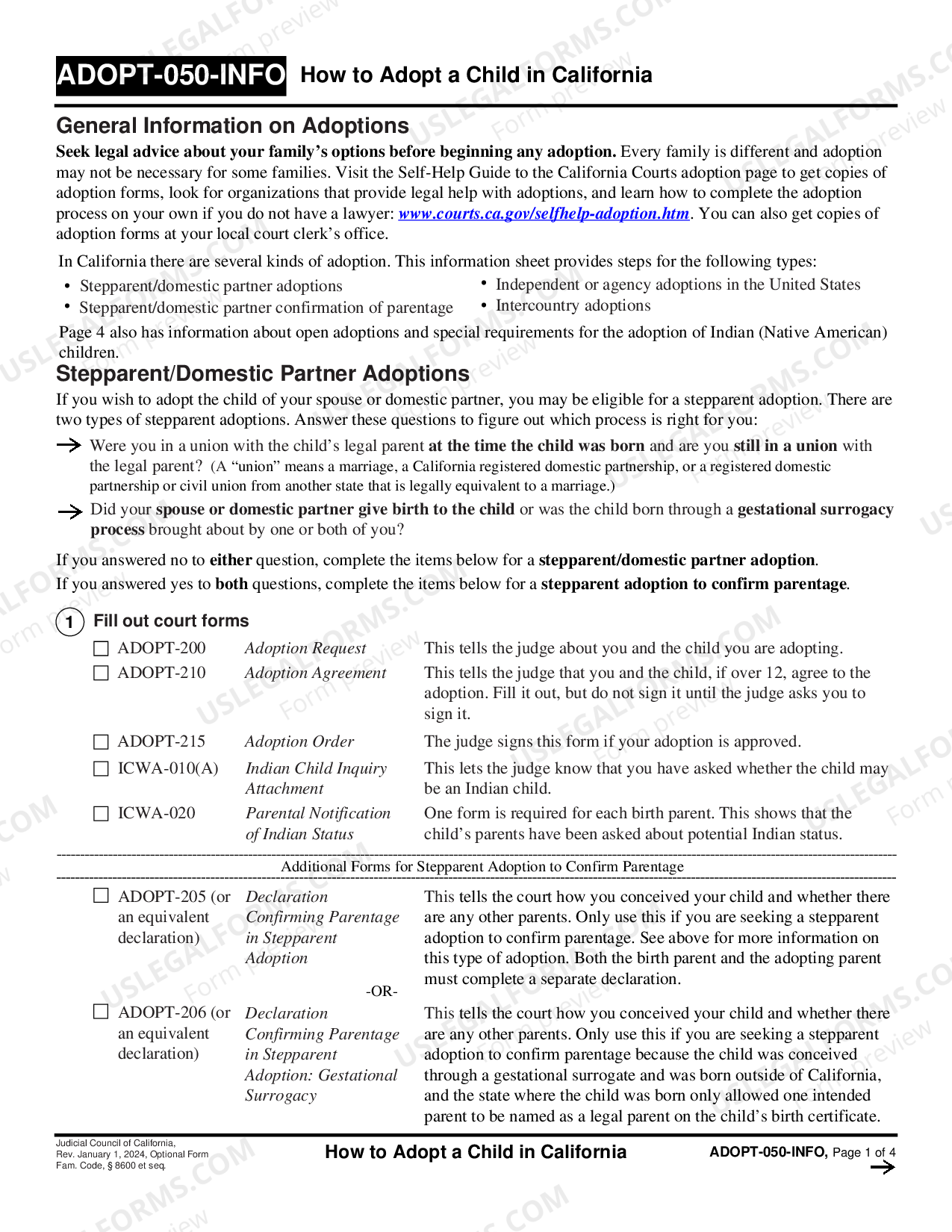 How to Adopt a Child in California US Legal Forms