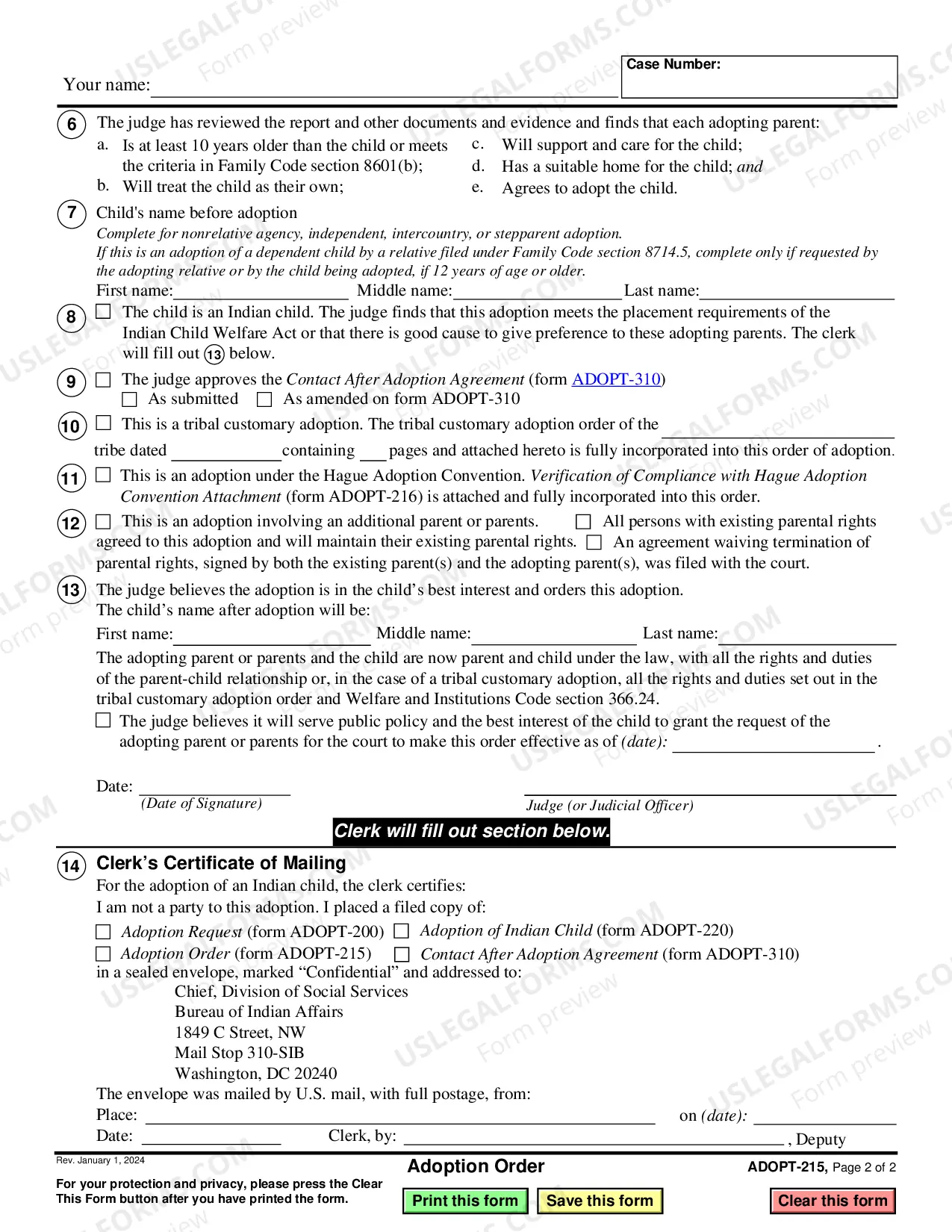 Preview Adoption Order
