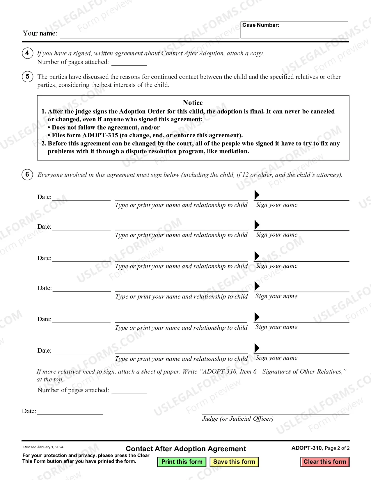 Preview Contact After Adoption Agreement