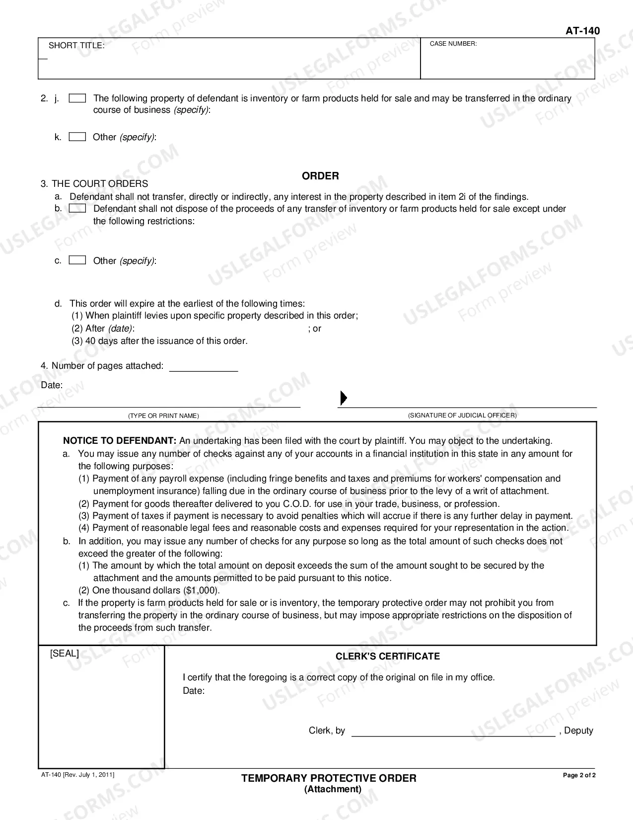 Preview Temporary Protective Order