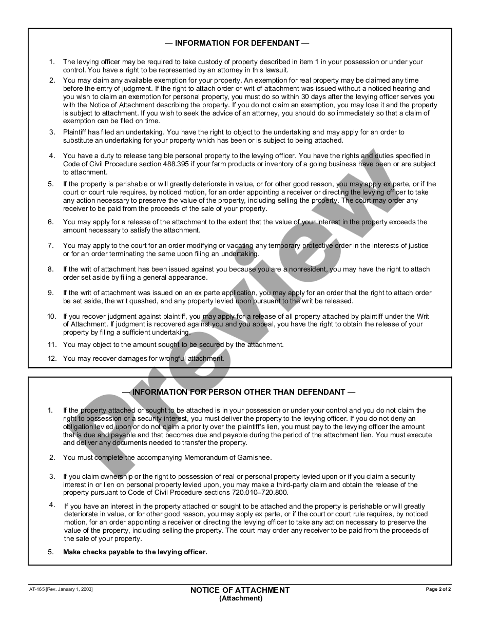 page 1 Notice of Attachment preview