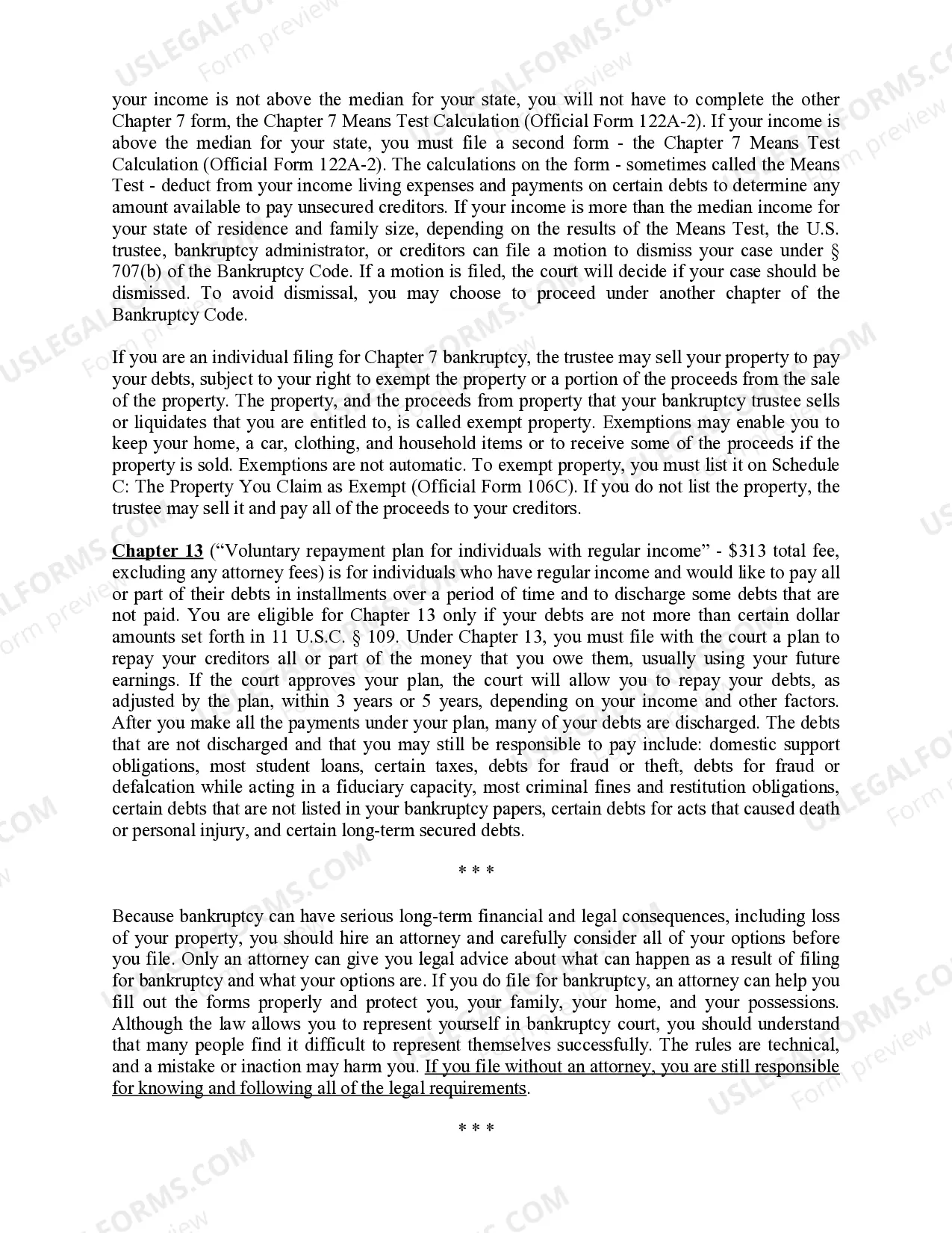 Preview California Northern District Bankruptcy Guide and Forms Package for Chapters 7 or 13