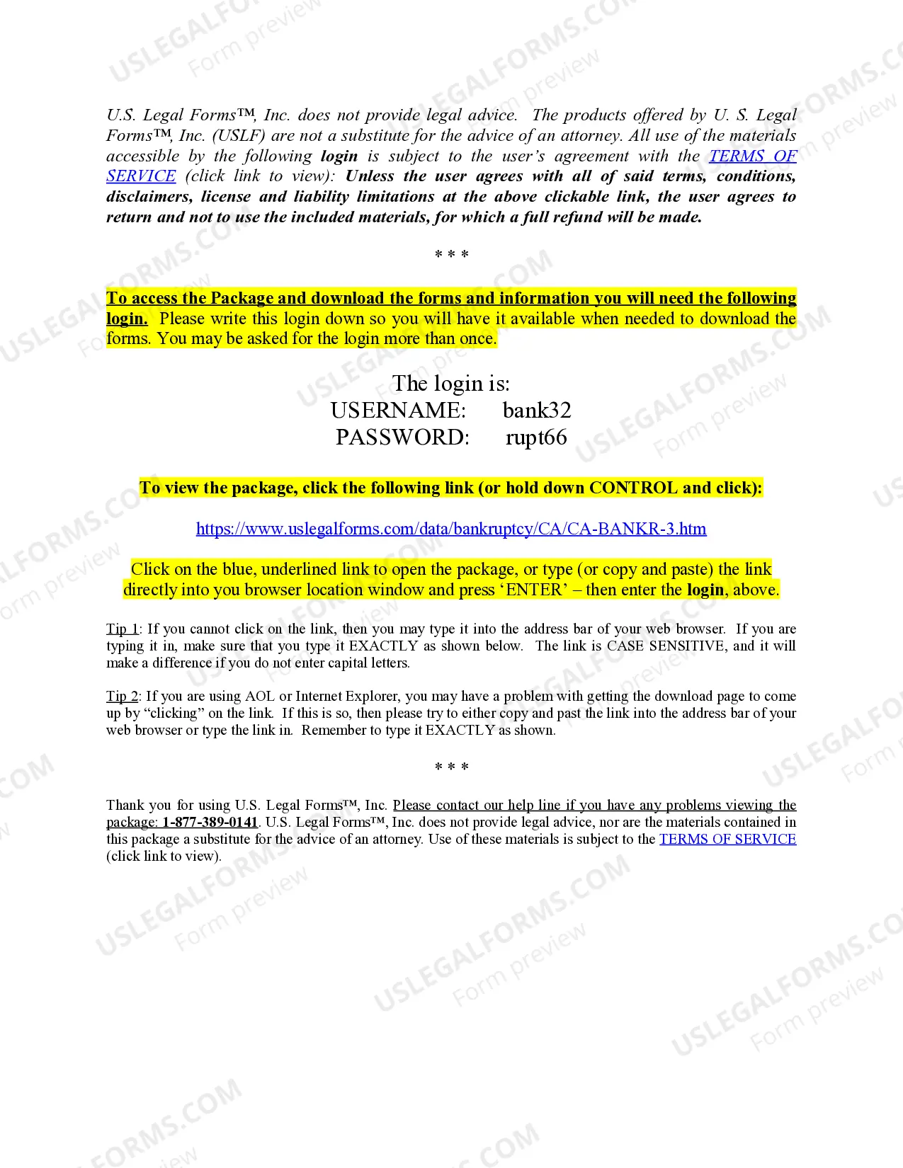 Preview California Southern District Bankruptcy Guide and Forms Package for Chapters 7 or 13
