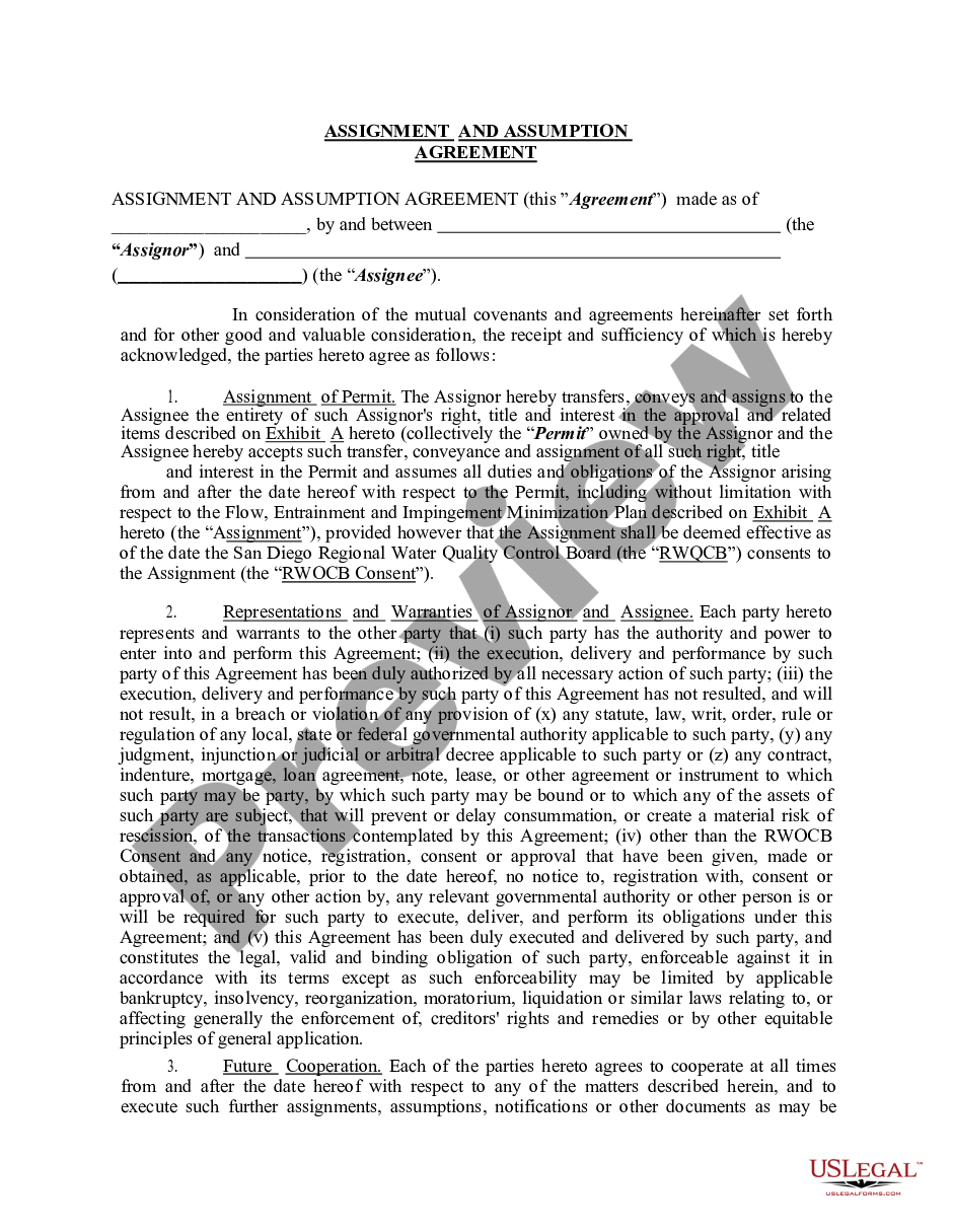 assignment and assumption agreement california
