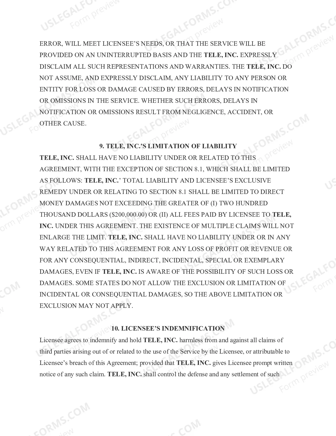 Preview Data Licensing and Information Services Agreement