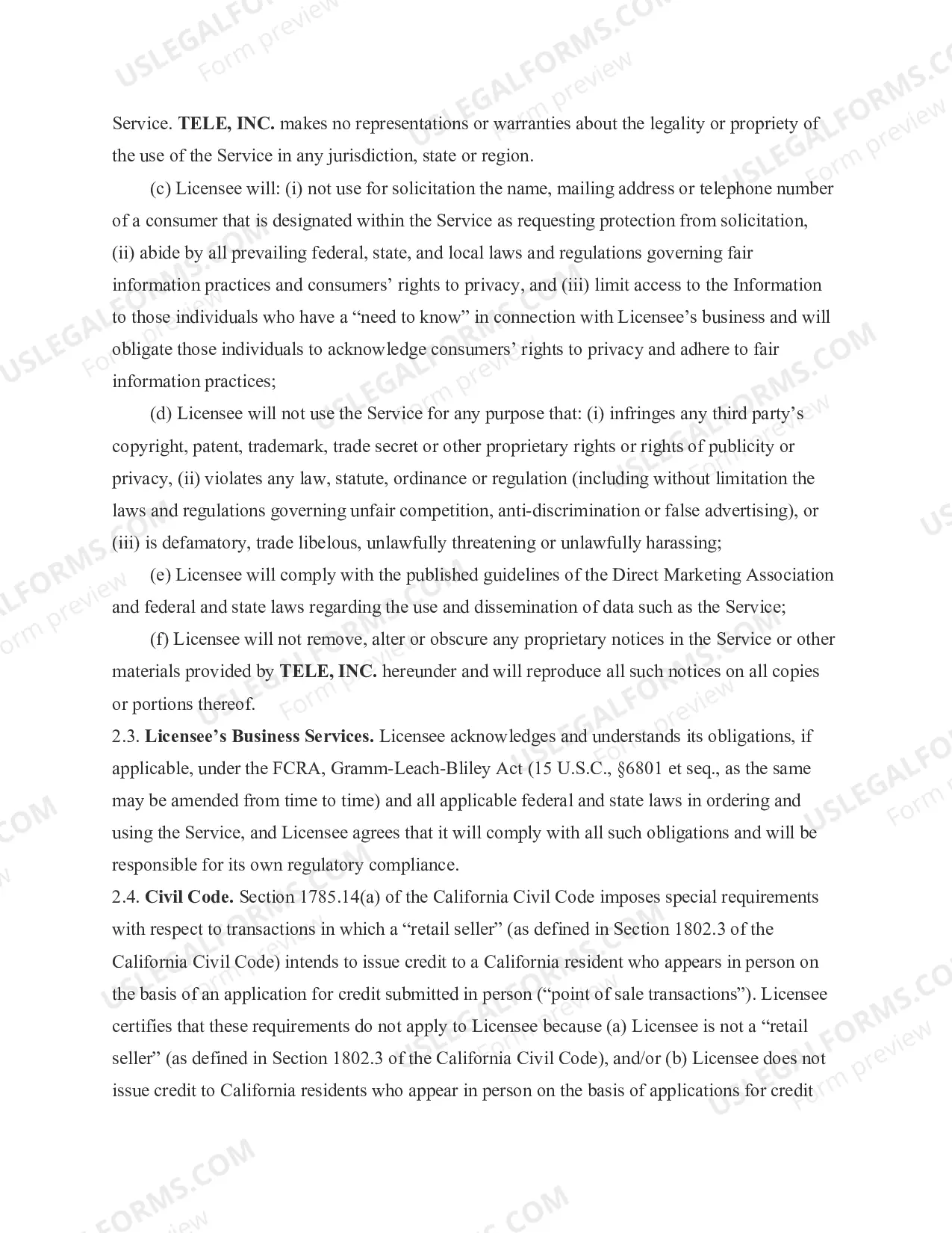 Preview Data Licensing and Information Services Agreement