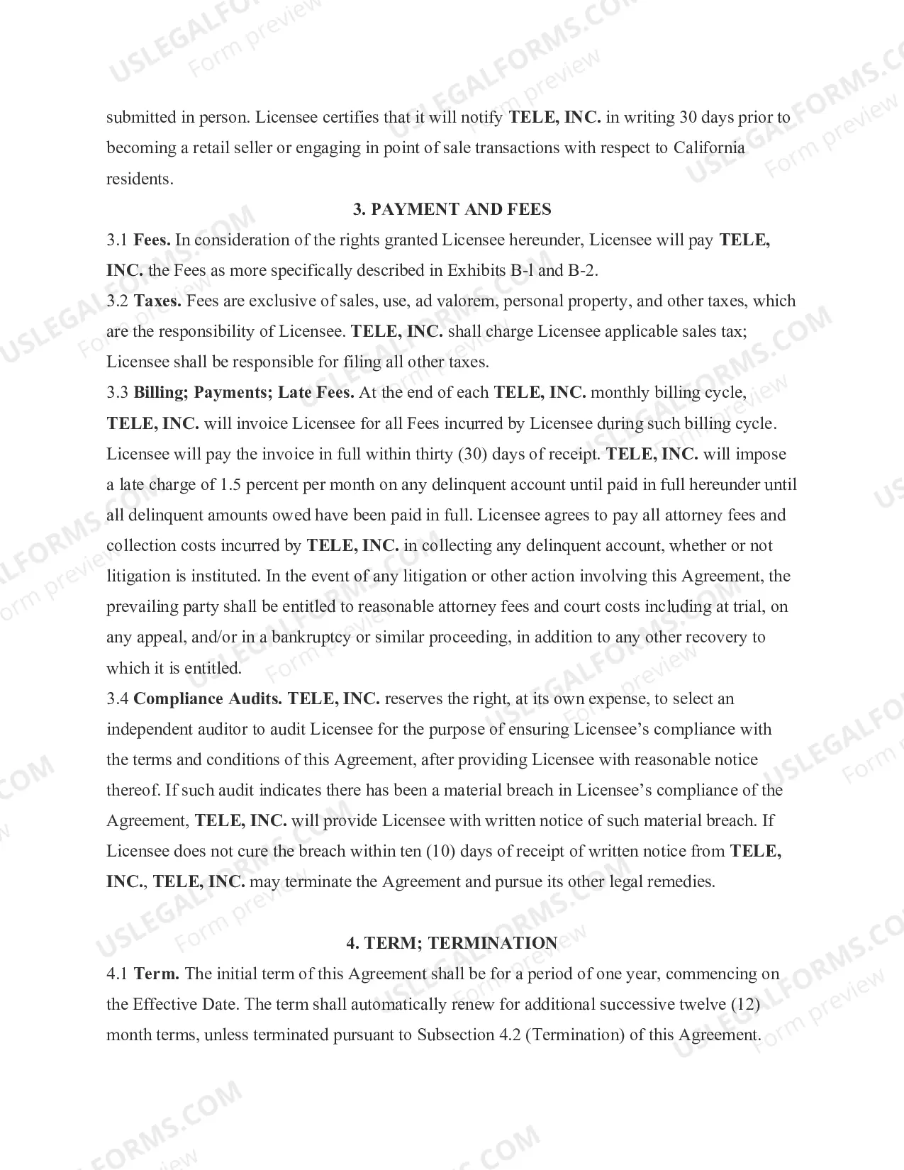 Preview Data Licensing and Information Services Agreement