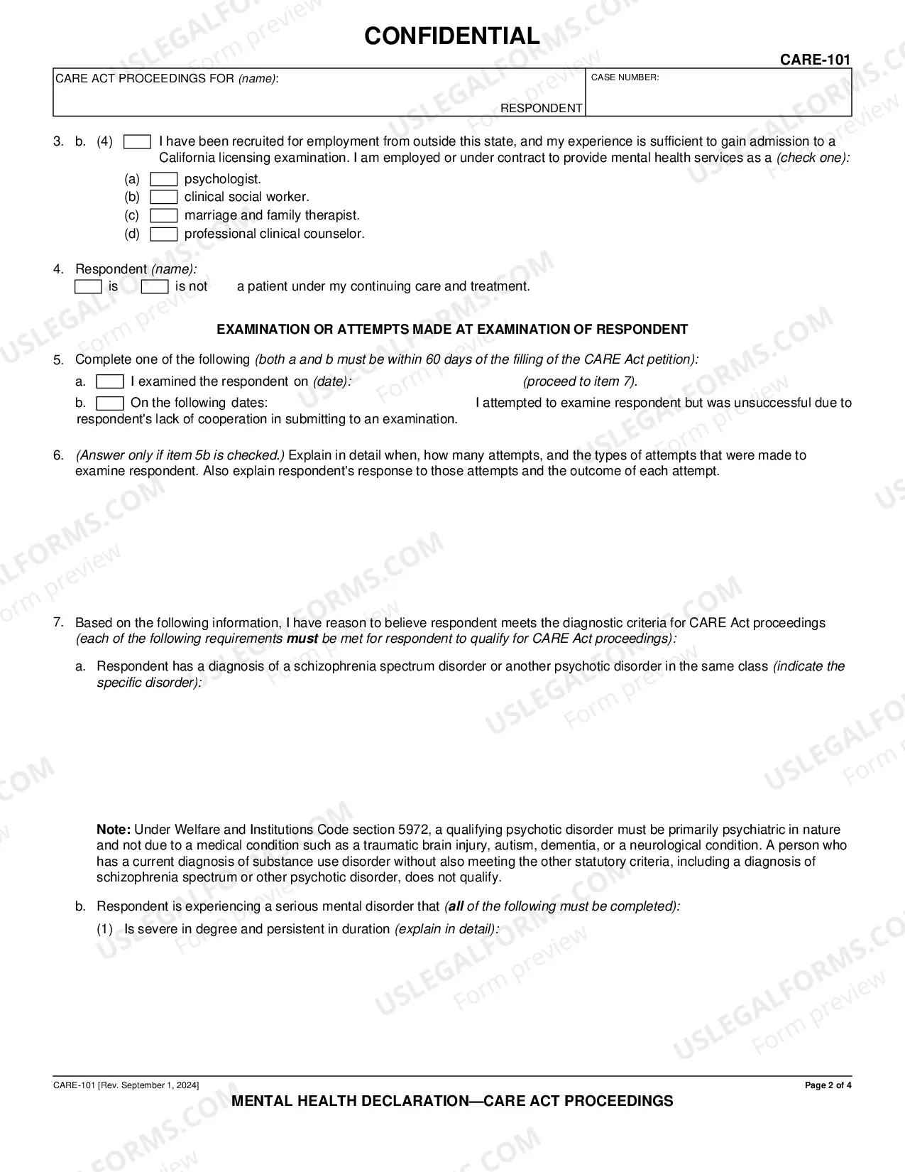 Preview Mental Health Declaration - CARE Act Proceedings
