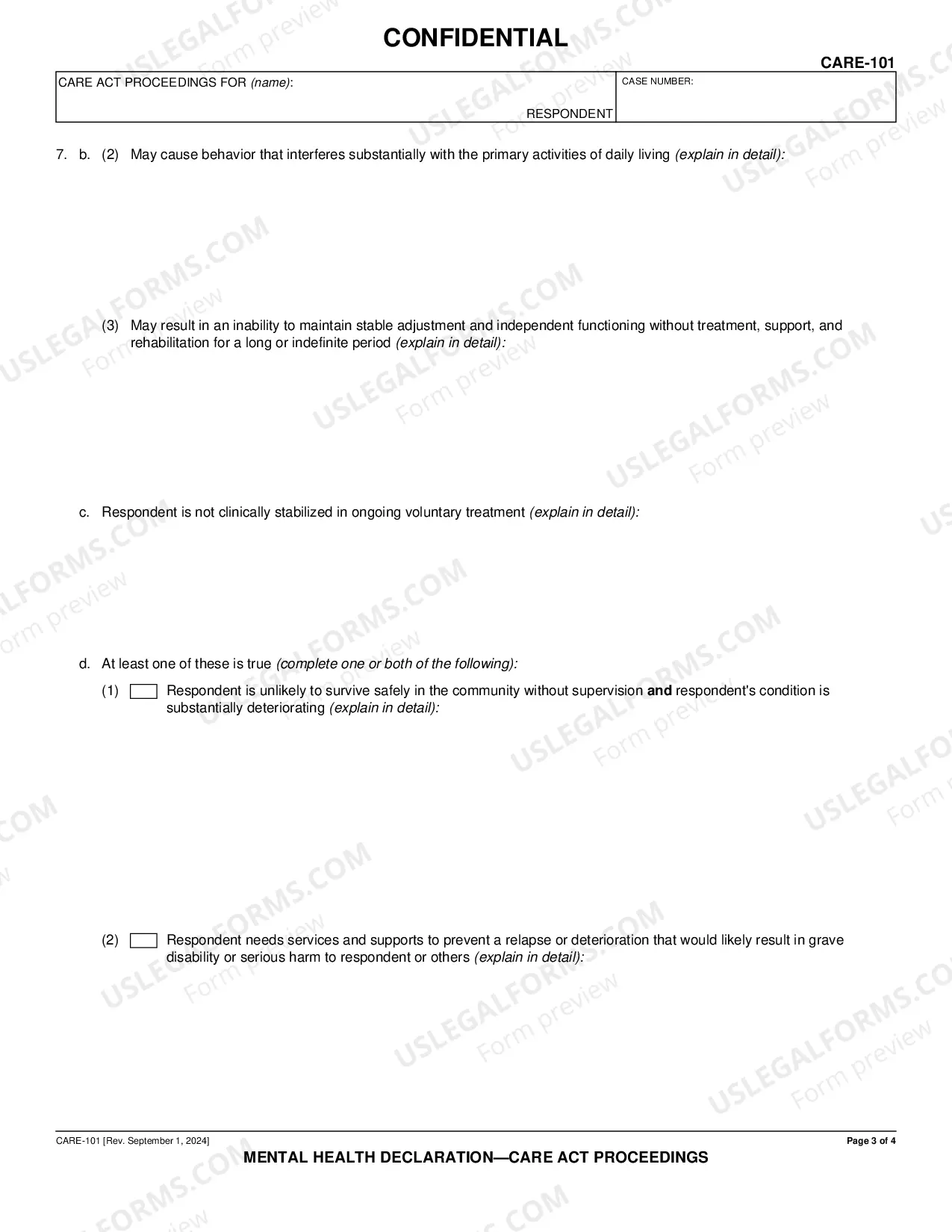Preview Mental Health Declaration - CARE Act Proceedings