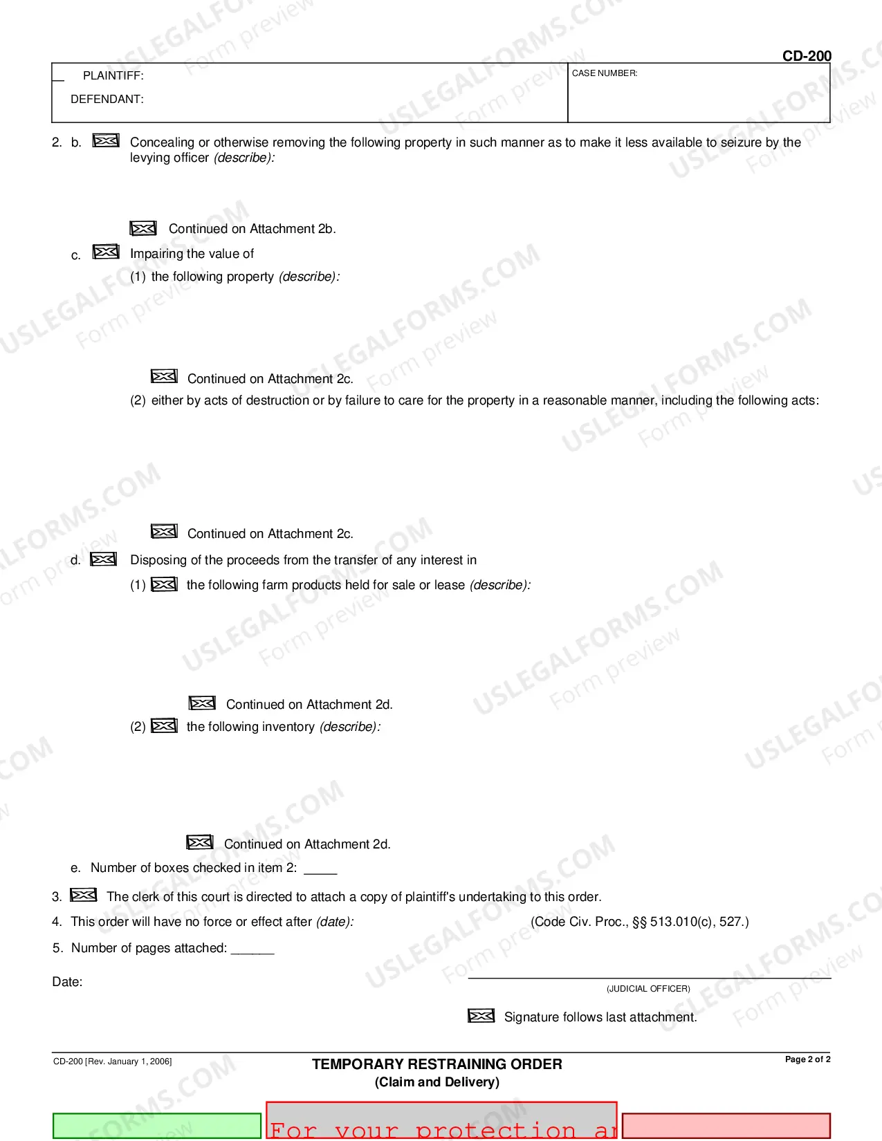 Preview Temporary Restraining Order