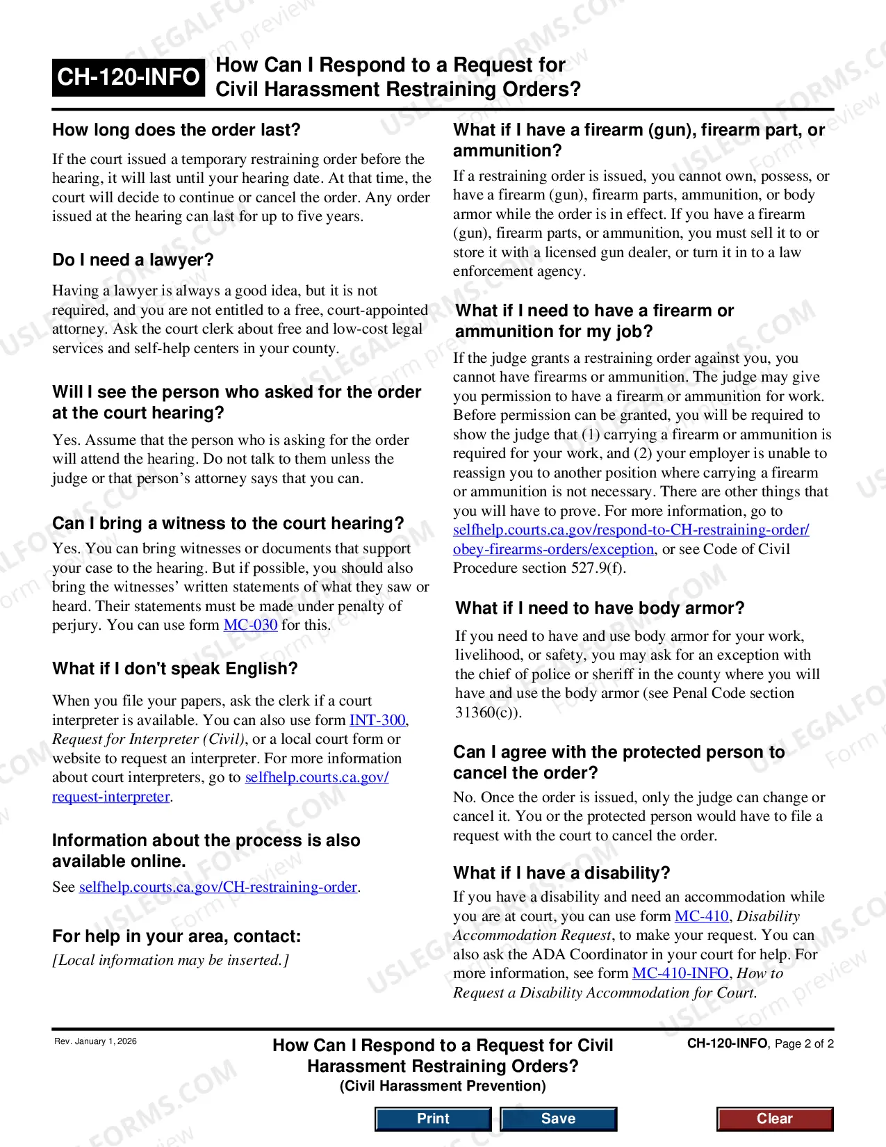 Preview How Can I Respond to a Request for Civil Harassment Restraining Orders