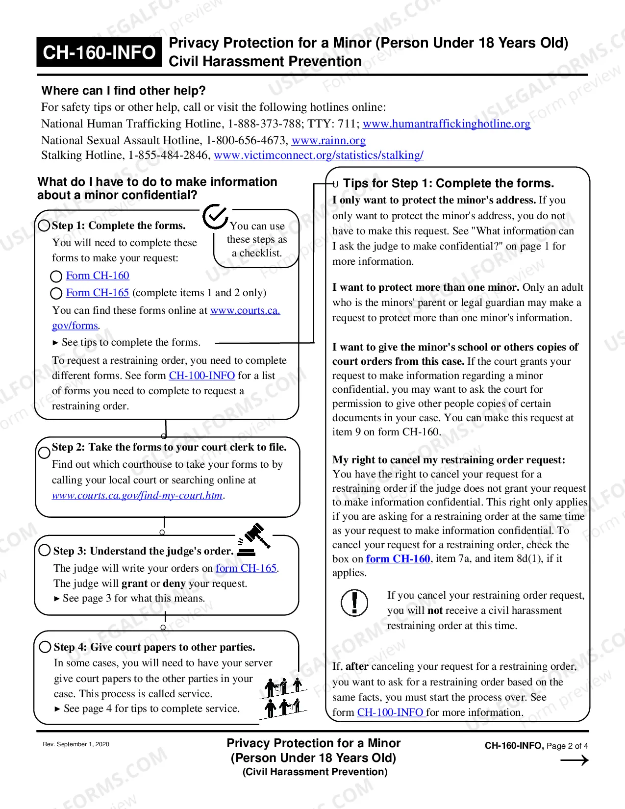 Preview Privacy Protection for a Minor - Person Under 18 Years Old