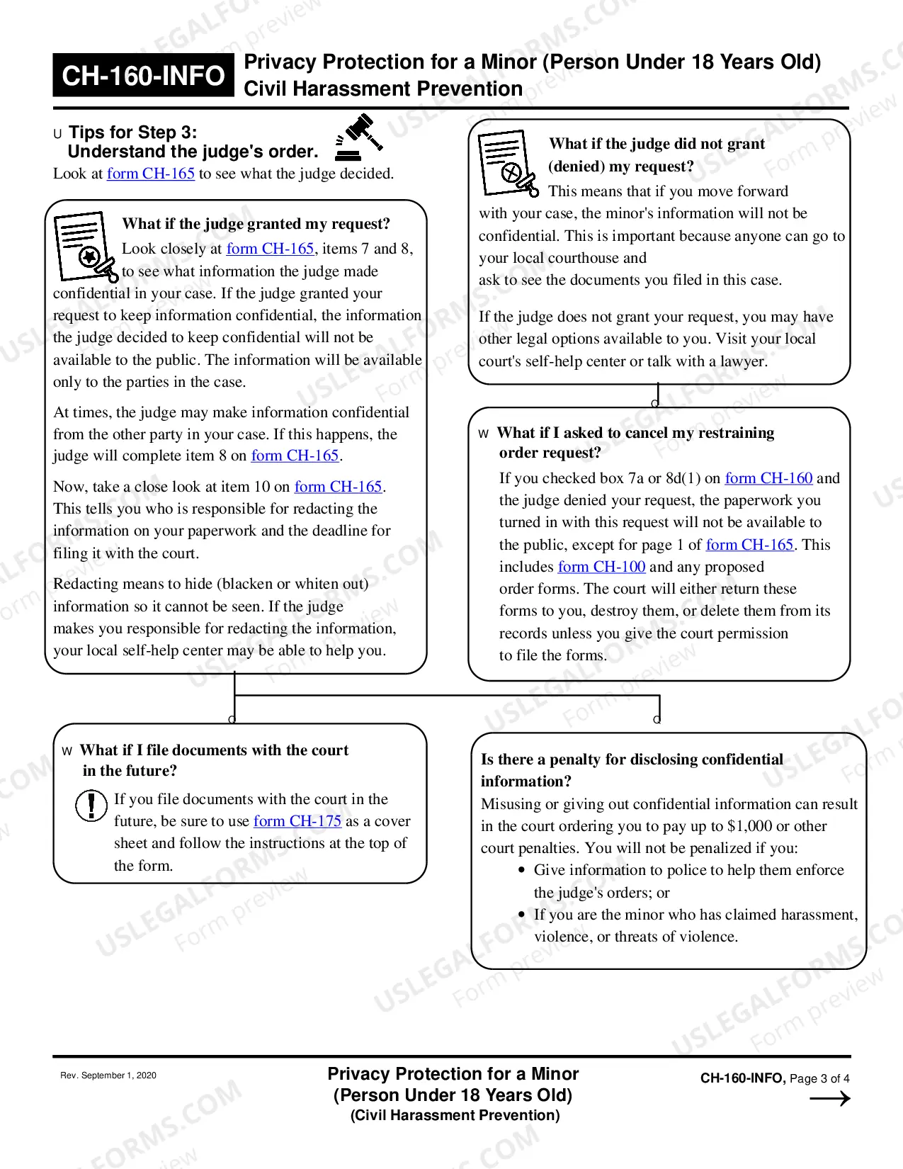 Preview Privacy Protection for a Minor - Person Under 18 Years Old