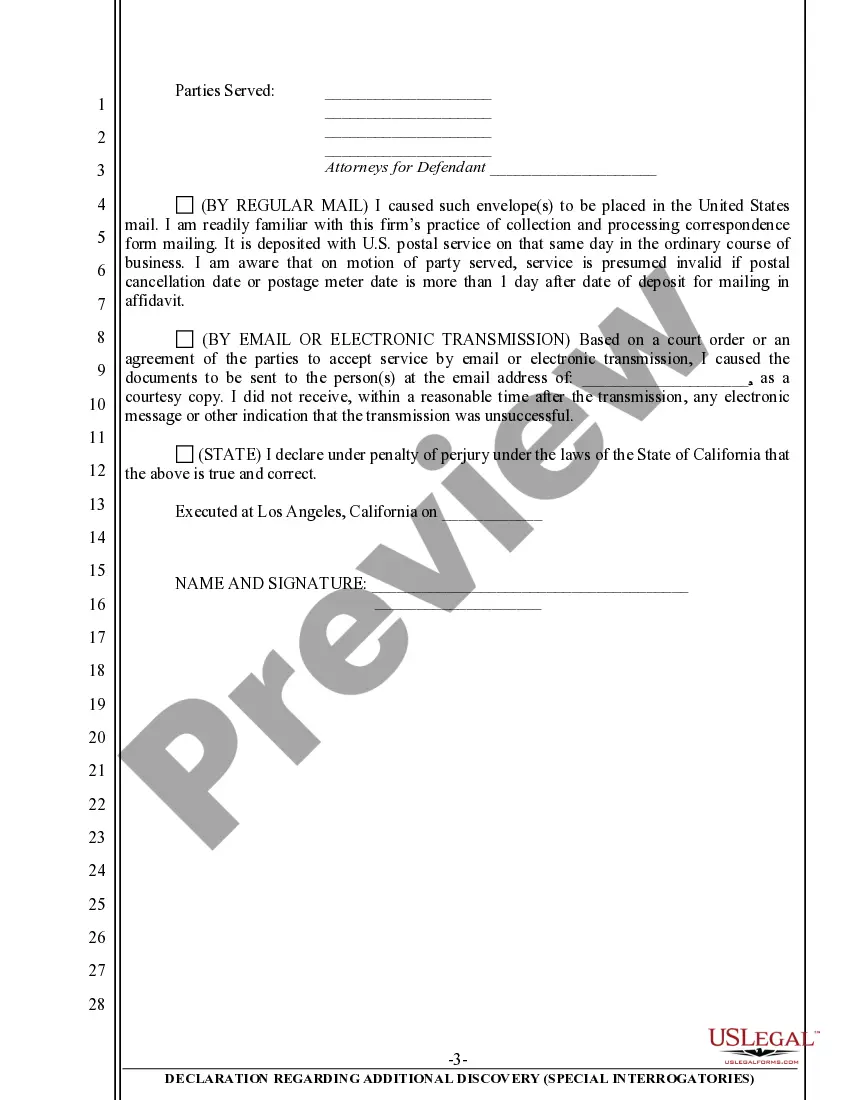 Preview Declaration of Attorney regarding Additional Discovery