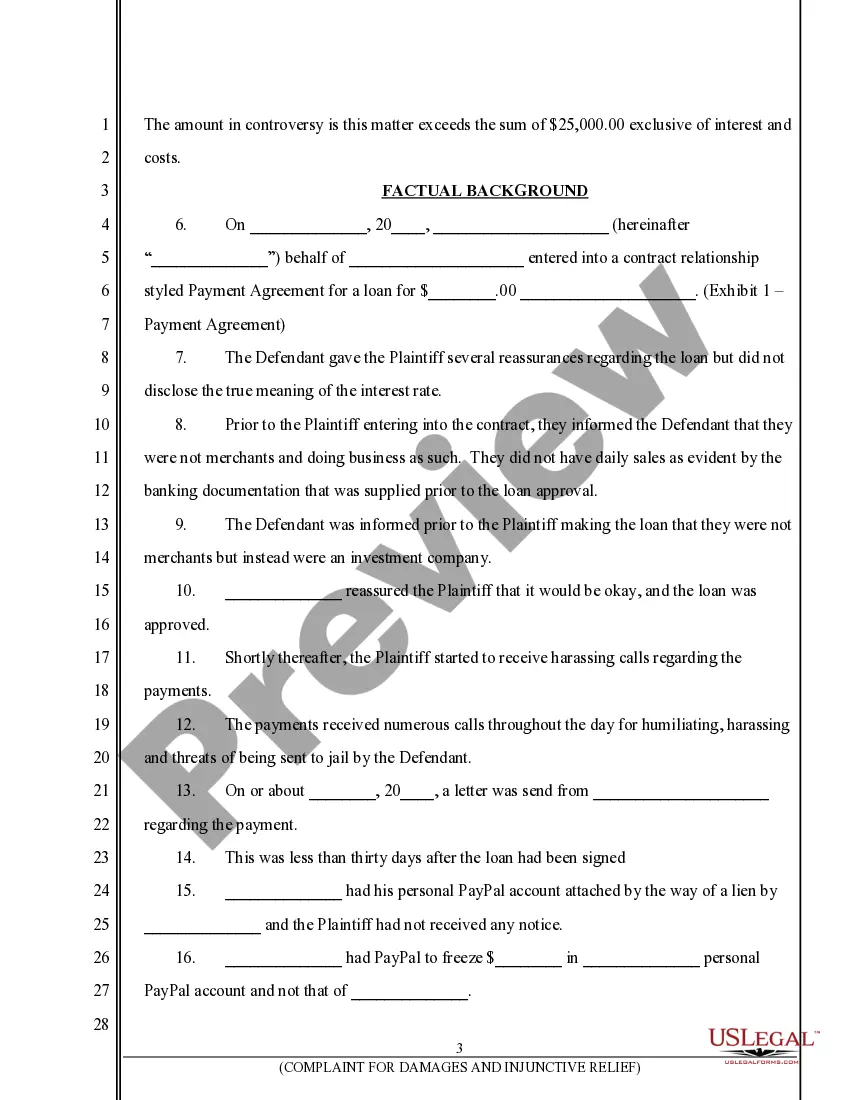 Preview Complaint for Breach of Contract, Negligent Misrepresentation, Unfair and Deceptive Business Practices