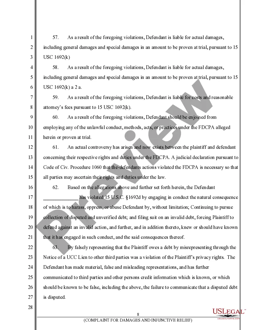 Preview Complaint for Breach of Contract, Negligent Misrepresentation, Unfair and Deceptive Business Practices