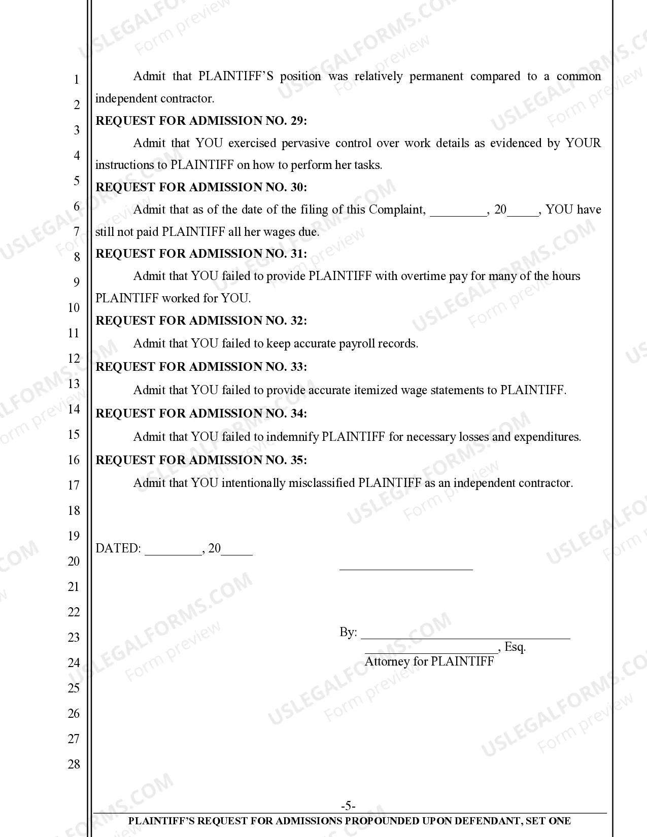 Preview Request for Admissions