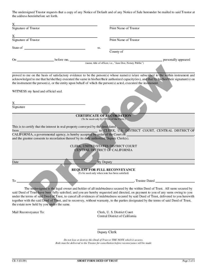 Get Short Form Deed of Trust and Assignment of Rents Preview Short Form Deed of Trust and Assignment of Rents