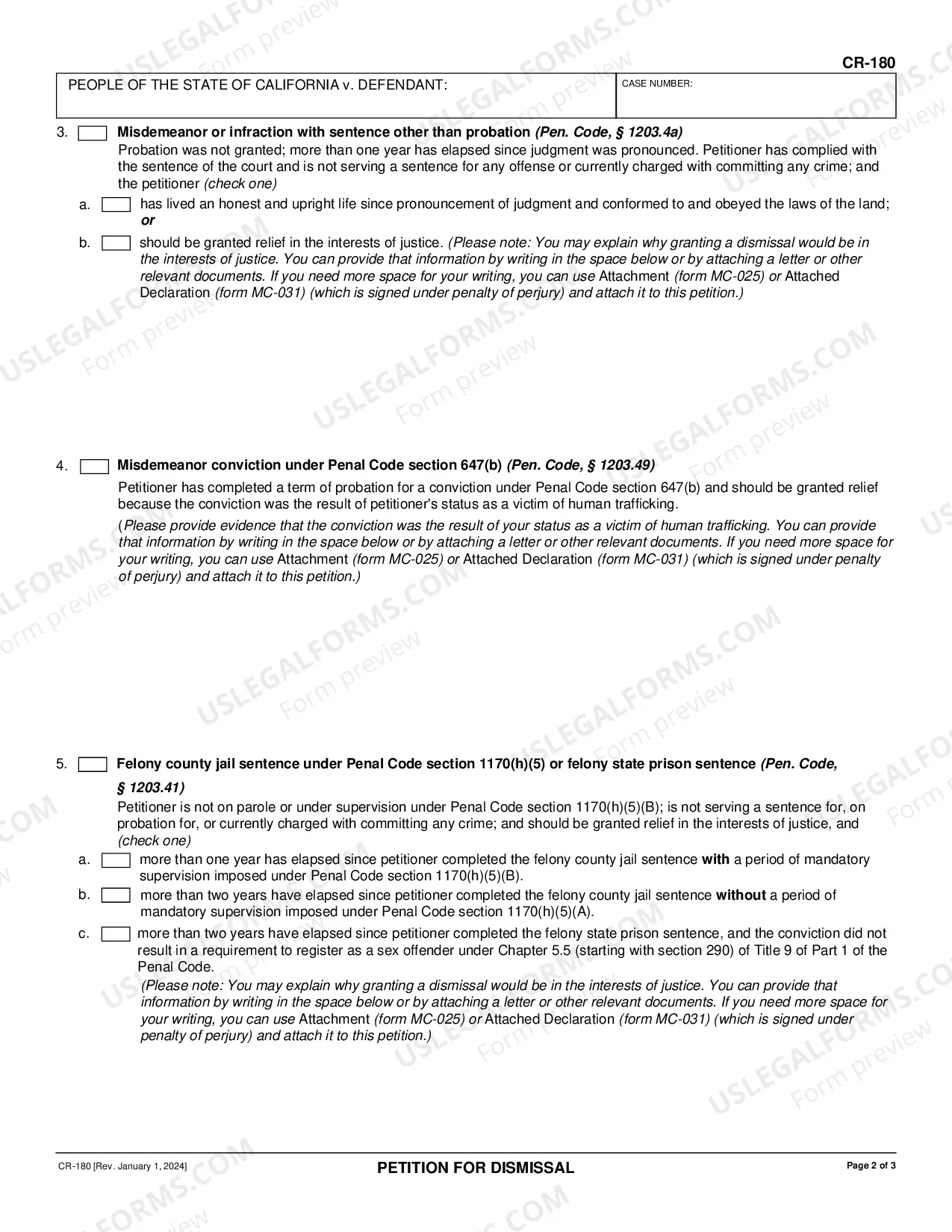 Preview Petition For Dismissal