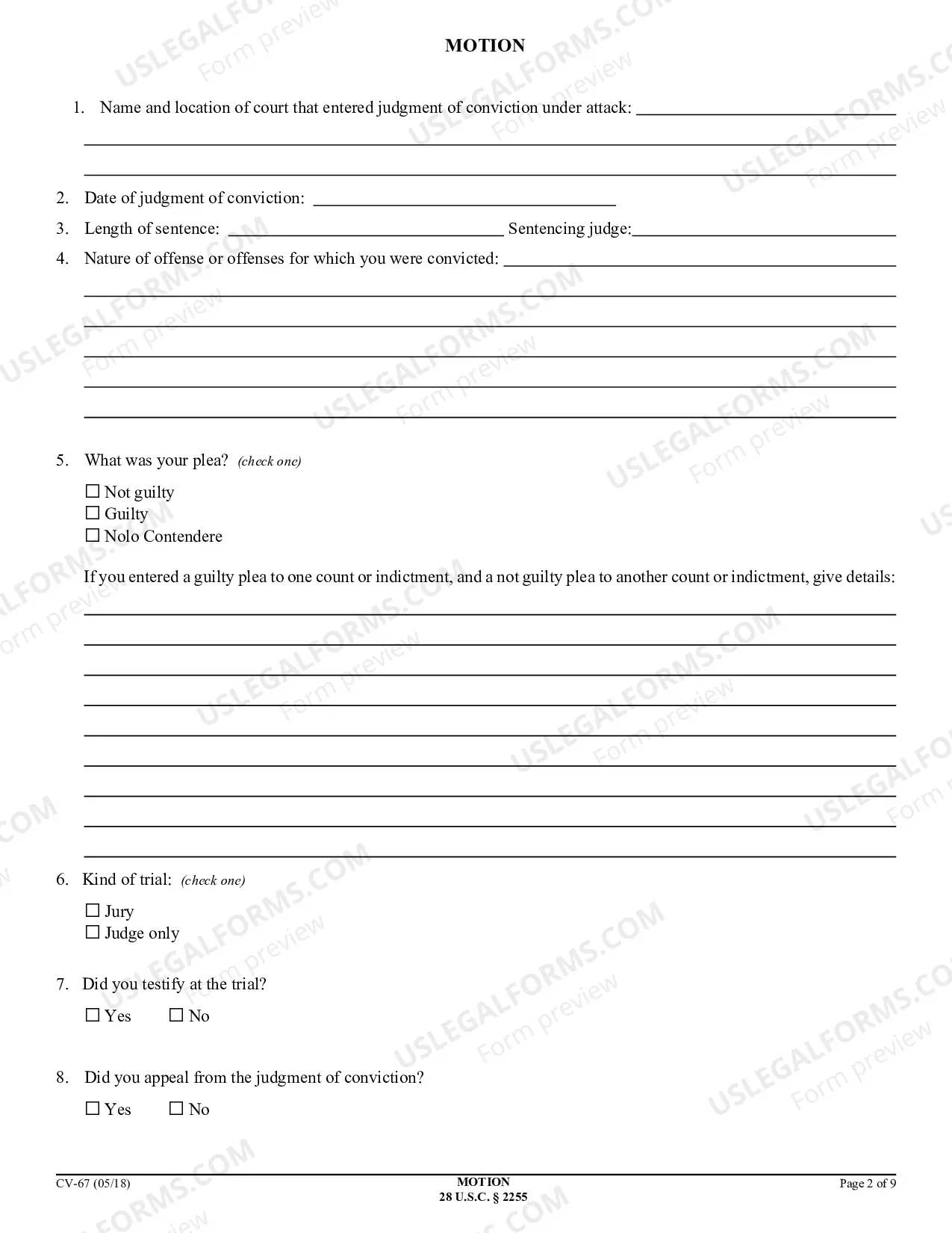 Preview 2255 Motion Packet