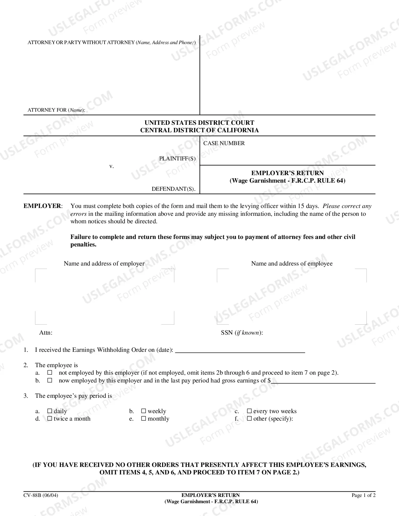 Preview Notice of Termination or Modification of Earnings Withholding Order
