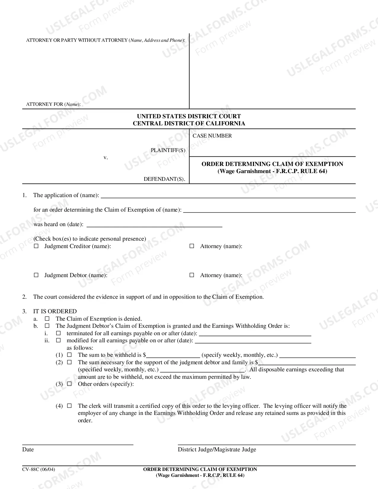 Preview Notice of Termination or Modification of Earnings Withholding Order