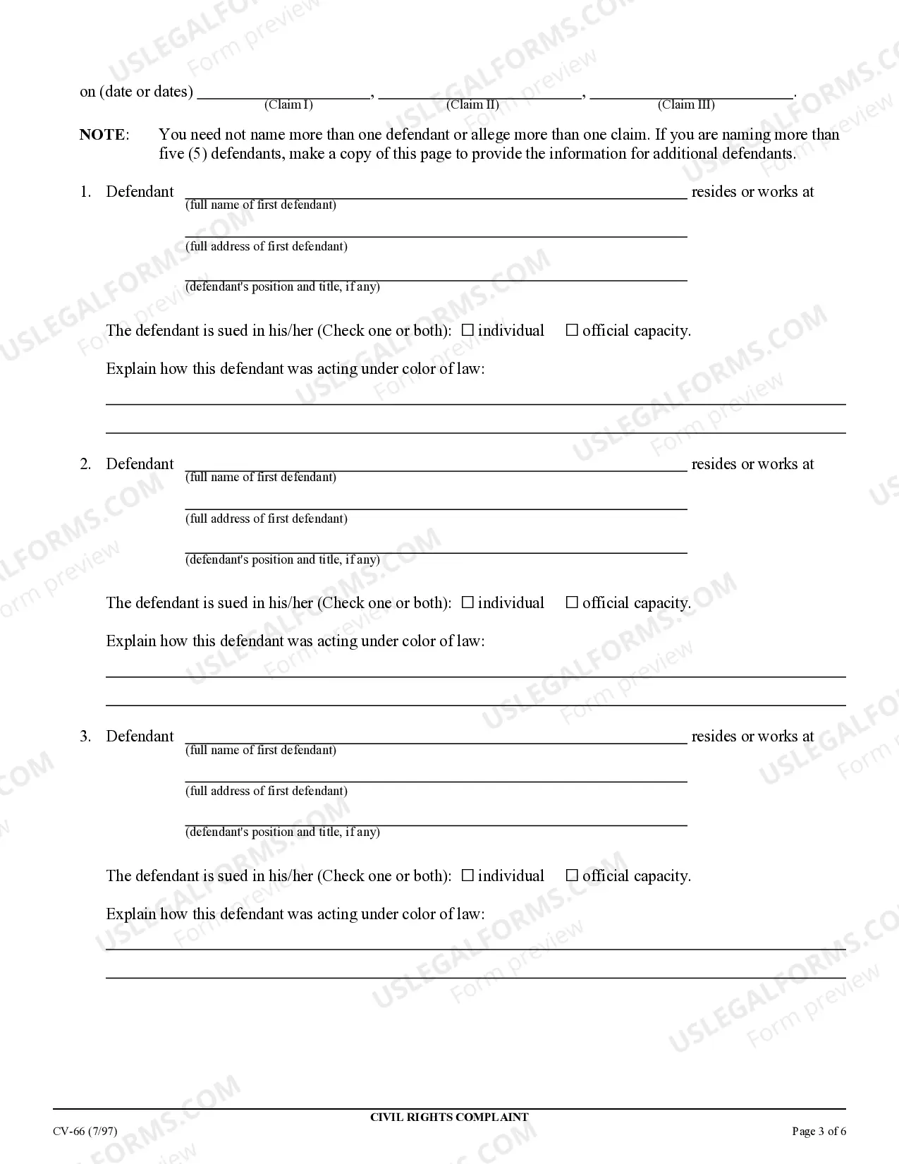 Preview Prisoner Civil Rights Packet