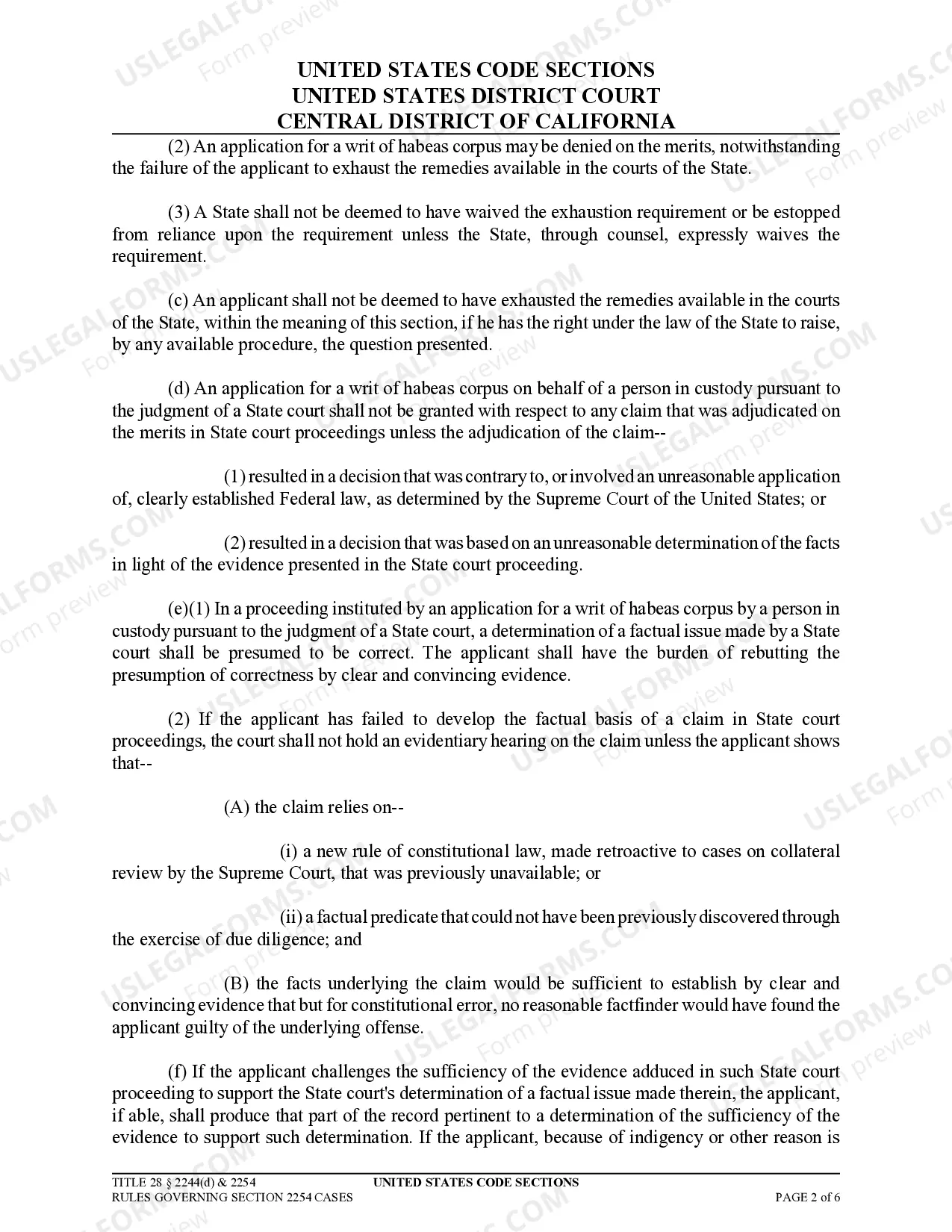 Preview State Habeas Corpus Packet