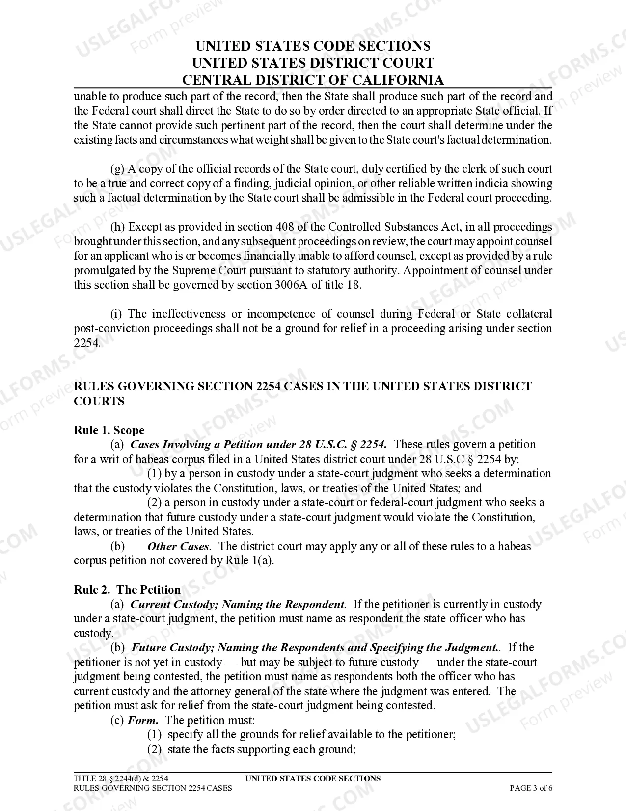 Preview State Habeas Corpus Packet