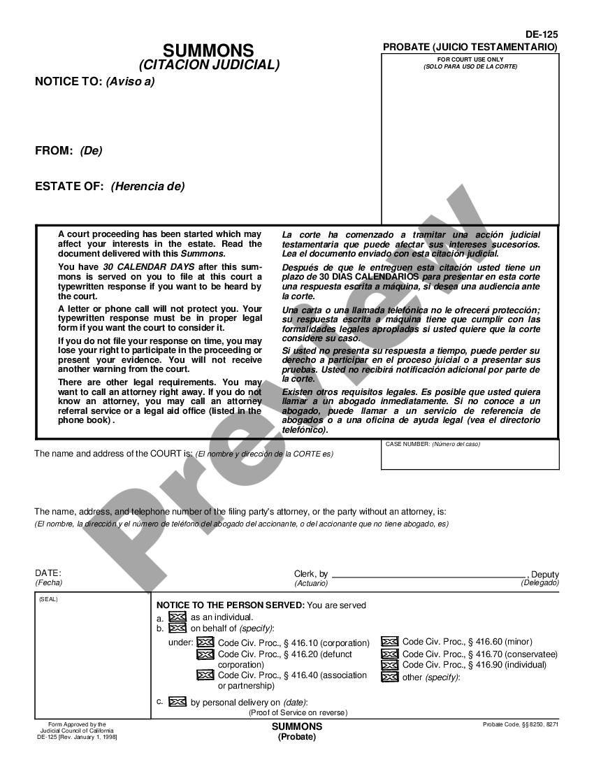 Probate Summons 5159