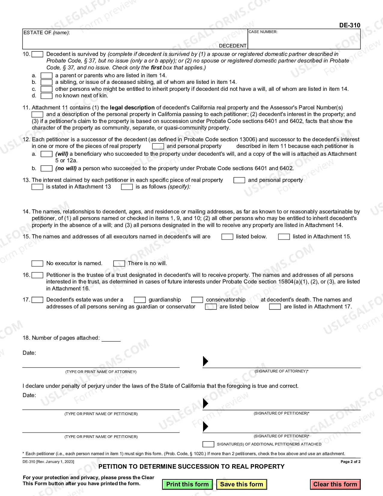 Preview Petition to Determine Succession to Real and Personal Property - Small Estates - Estates $184,500 or Less