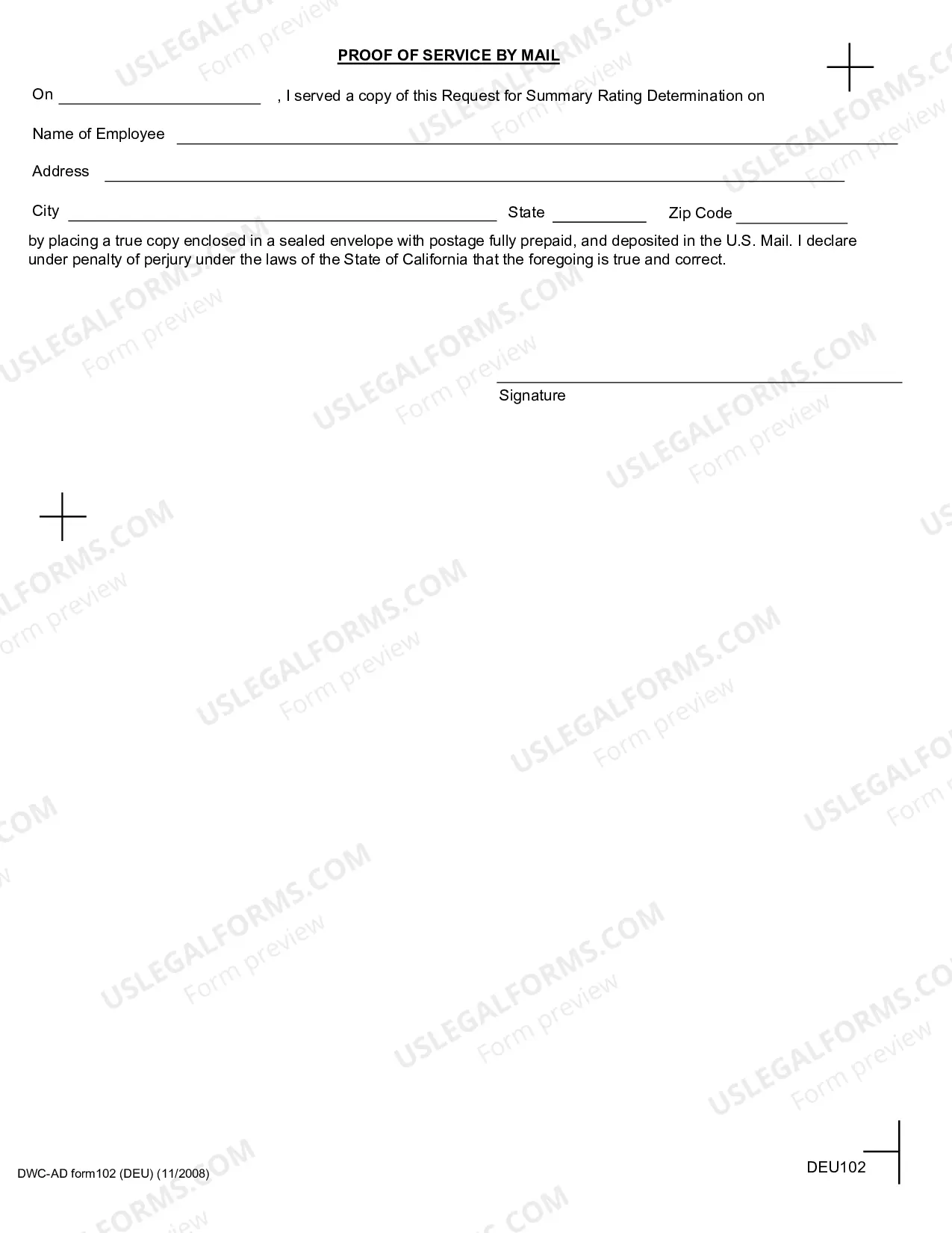 Preview Request for Summary Rating for Workers' Compensation