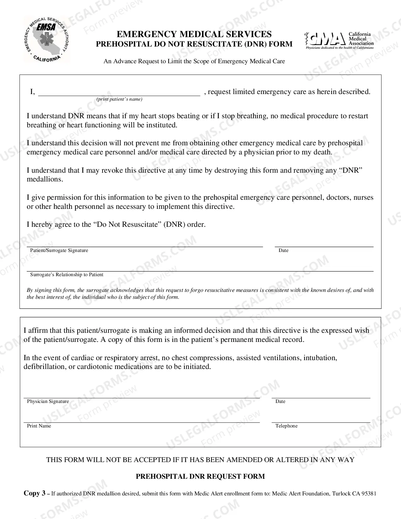 Preview California Prehospital Do Not Resuscitate
